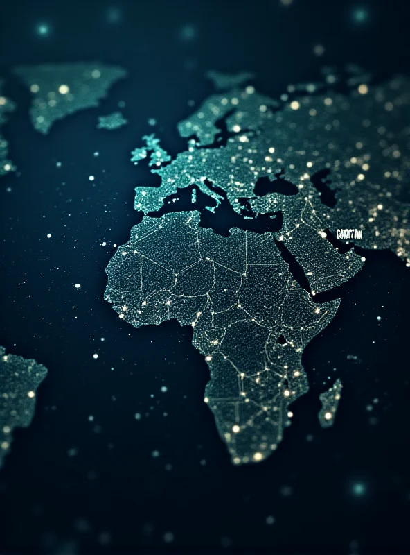 A stylized representation of the global financial system, depicted as a complex network of interconnected nodes and lines. The lines pulse with light, symbolizing the flow of money and information. The words 'Mar-a-Lago Accord' are subtly embedded within the network.