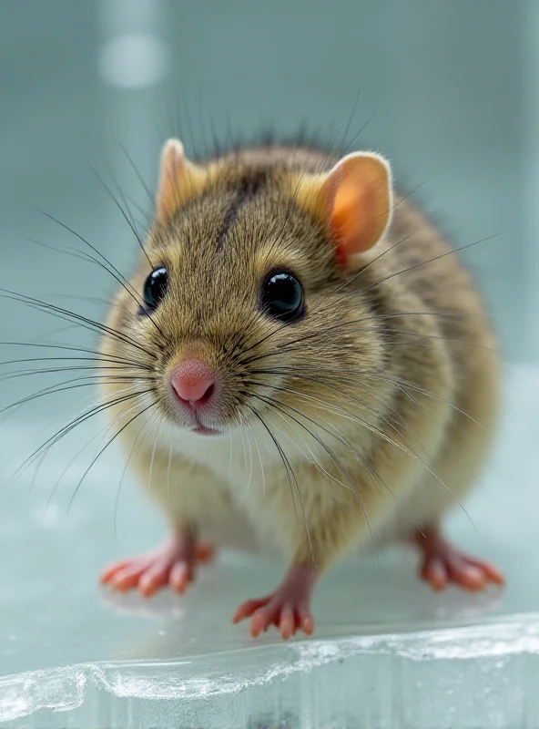 Close-up photograph of a small mouse with thick, shaggy fur, resembling the coat of a woolly mammoth.
