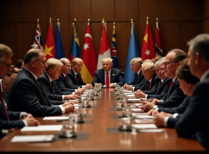 Leaders at a summit discussing peace in Ukraine