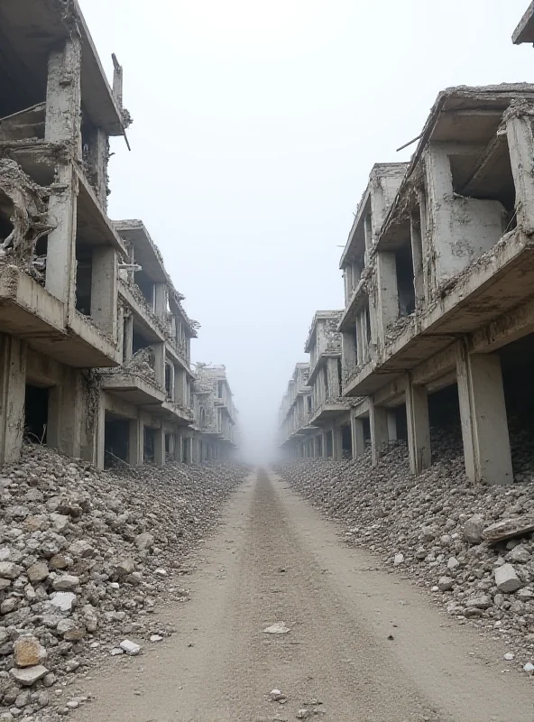 A destroyed building in Gaza