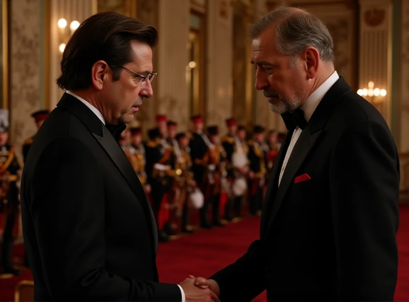 Volodymyr Zelenskiy meeting with King Charles in a formal setting.