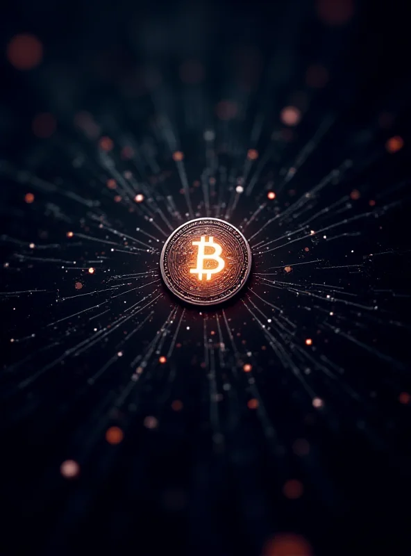 Abstract representation of cryptocurrency and digital security.