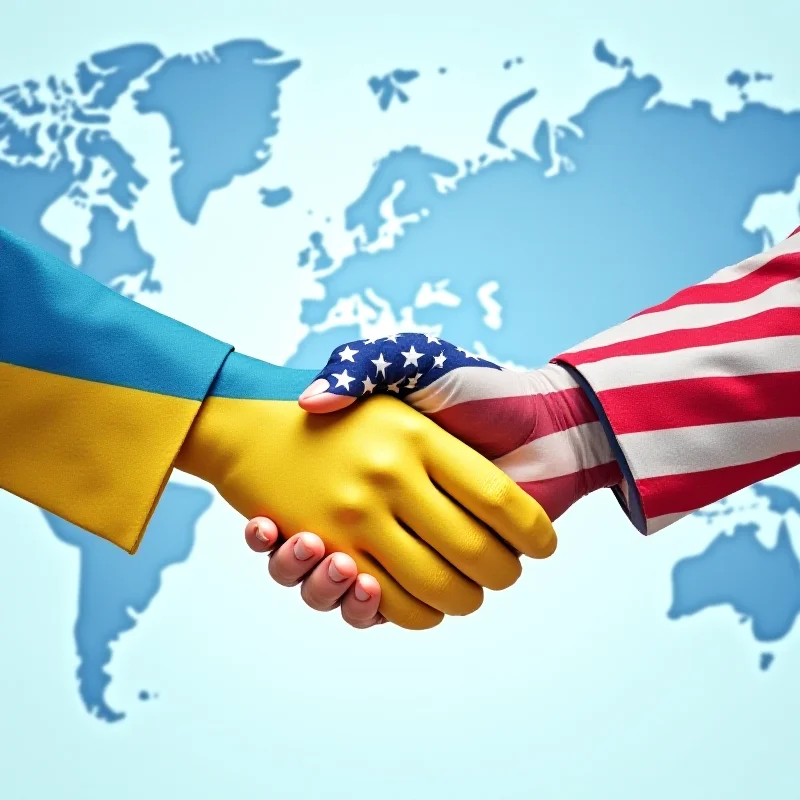 A graphic illustrating the strategic partnership between Ukraine and the United States.
