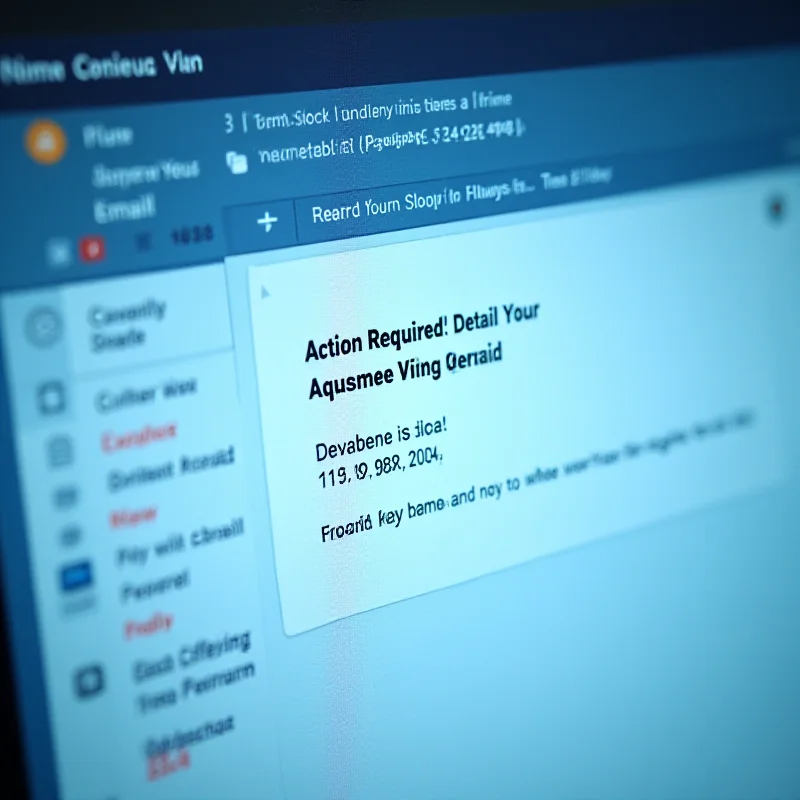 A close-up of an email inbox, highlighting an email from management requesting employees to detail their accomplishments.