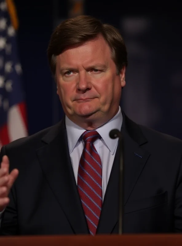 JD Vance speaking at a podium, with a serious and focused expression.