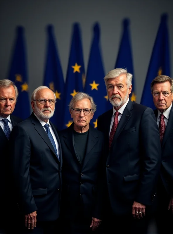 European leaders standing together in support.