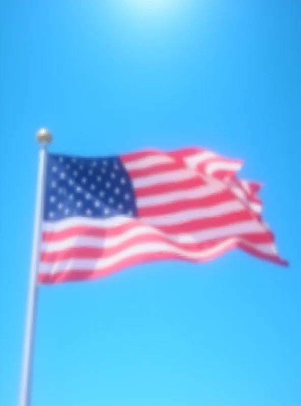 American flag waving in the wind