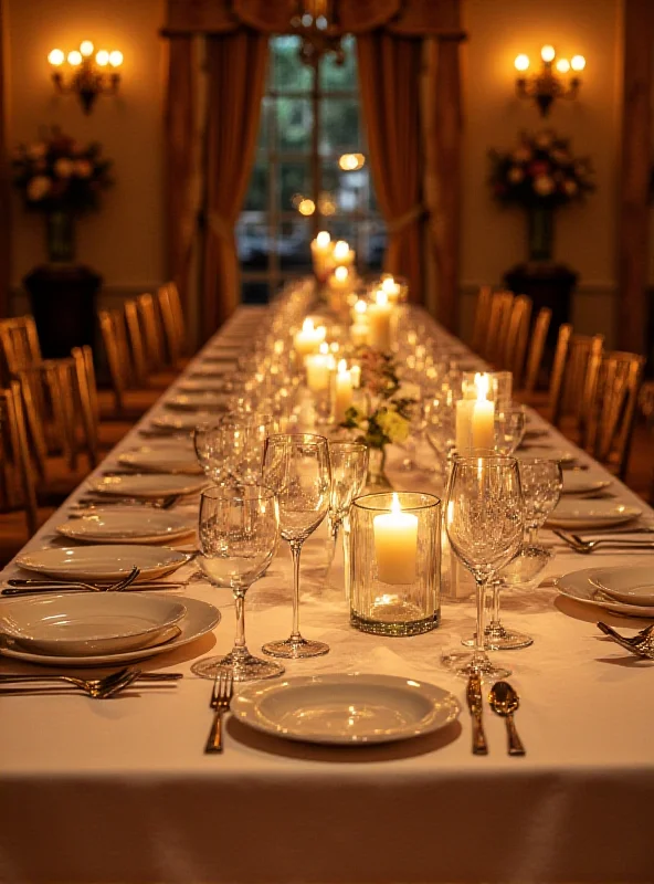 A lavish dinner setting at Mar-a-Lago