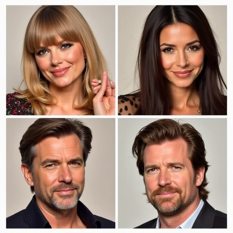 A collage of Taylor Swift, Zendaya, Pedro Pascal, and Ryan Reynolds.