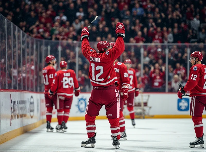 Jaromir Jagr on the ice with the Kladno team, celebrating a goal.